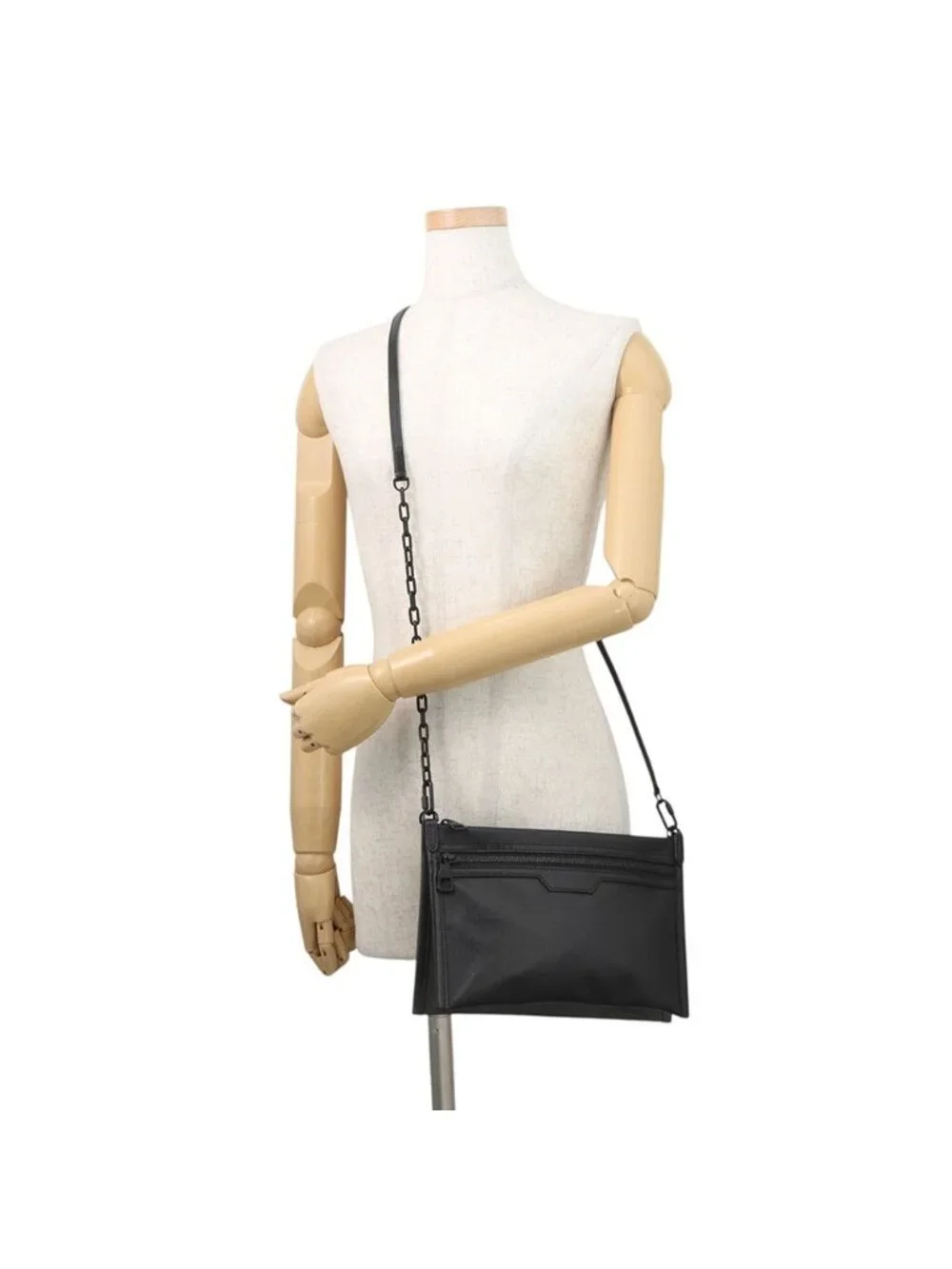 Louis Vuitton Shoulder Bag Monogram Shadow Flat Messenger Pouch Black